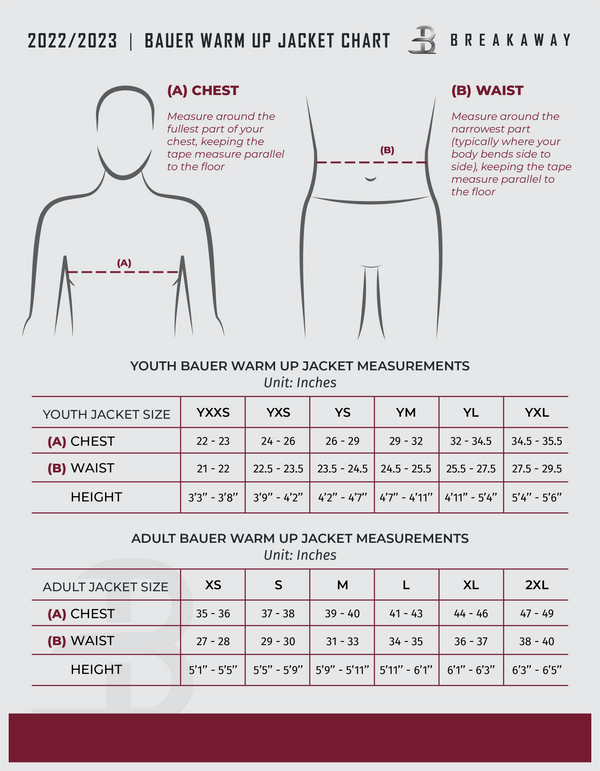 Bauer S24 Midweight Jacket - Youth (Mon Valley Thunder)