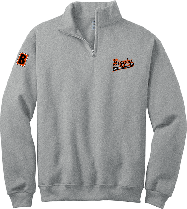 Biggby Coffee AAA NuBlend 1/4-Zip Cadet Collar Sweatshirt