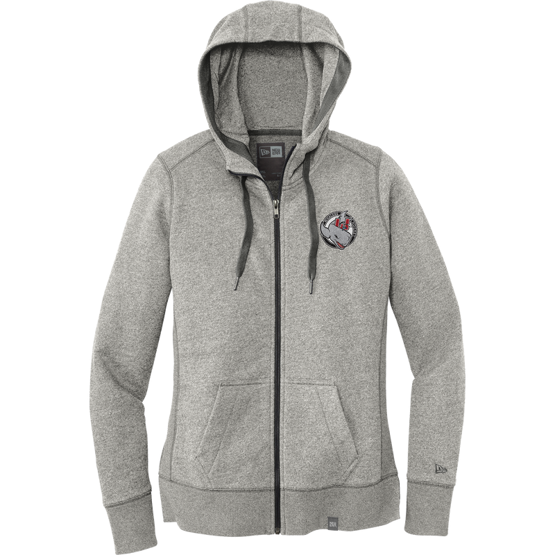 CT Whalers Tier 2 New Era Ladies French Terry Full-Zip Hoodie