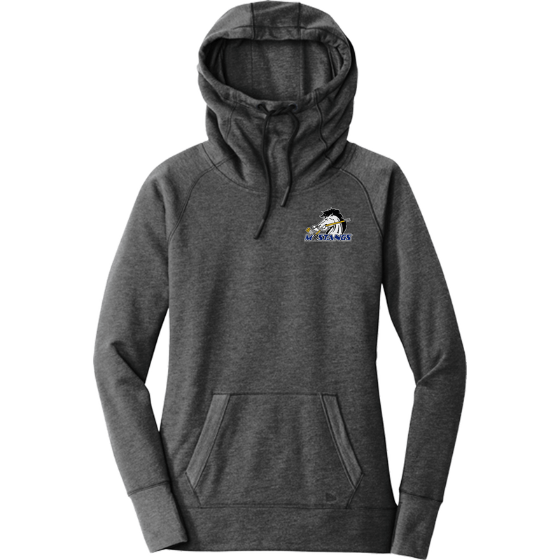 Mid-State Mustangs New Era Ladies Tri-Blend Fleece Pullover Hoodie