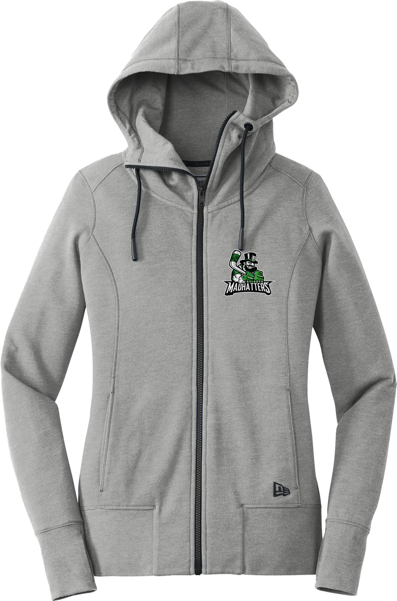 Atlanta Madhatters New Era Ladies Tri-Blend Fleece Full-Zip Hoodie