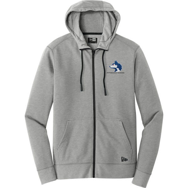 Pittsburgh Huskies New Era Tri-Blend Fleece Full-Zip Hoodie