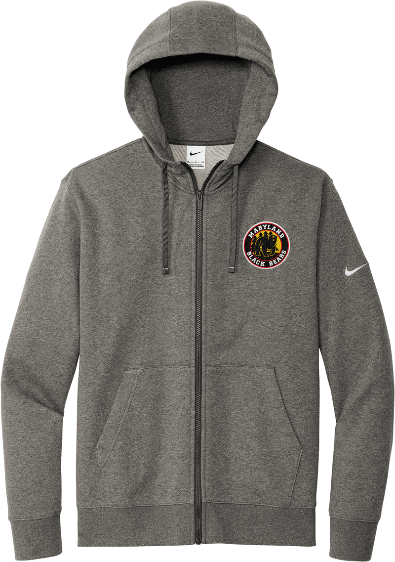 Maryland Black Bears Nike Club Fleece Sleeve Swoosh Full-Zip Hoodie