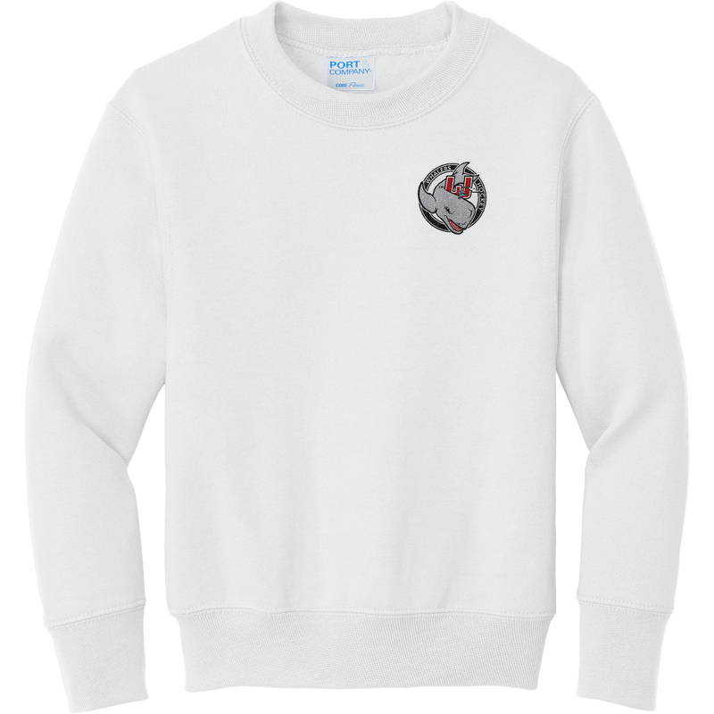 CT Whalers Tier 2 Youth Core Fleece Crewneck Sweatshirt