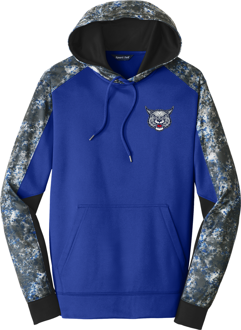 CT Bobcats Sport-Wick Mineral Freeze Fleece Colorblock Hooded Pullover