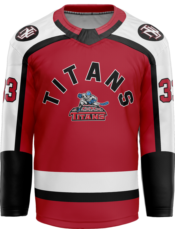 NJ Titans Tier 1 Bantam and Midgets Youth Goalie Sublimated Jersey