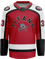 NJ Titans Tier 1 Bantam and Midgets Adult Goalie Sublimated Jersey