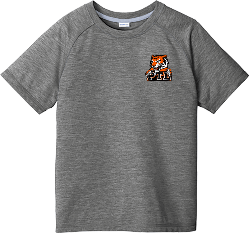 Princeton Tiger Lilies Youth PosiCharge  Tri-Blend Wicking Raglan Tee