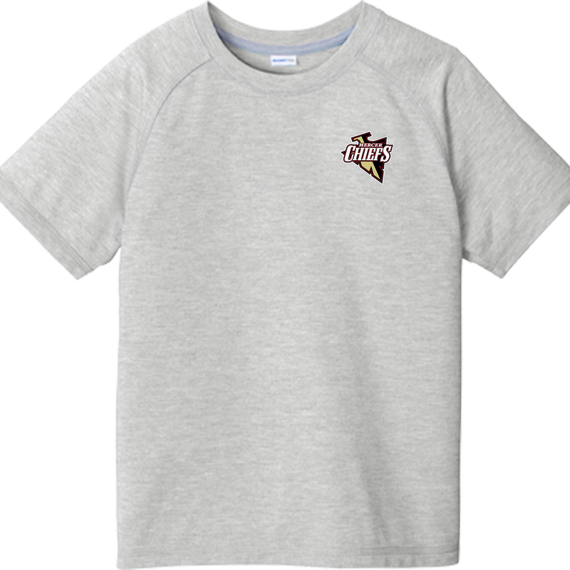 Mercer Chiefs Youth PosiCharge  Tri-Blend Wicking Raglan Tee